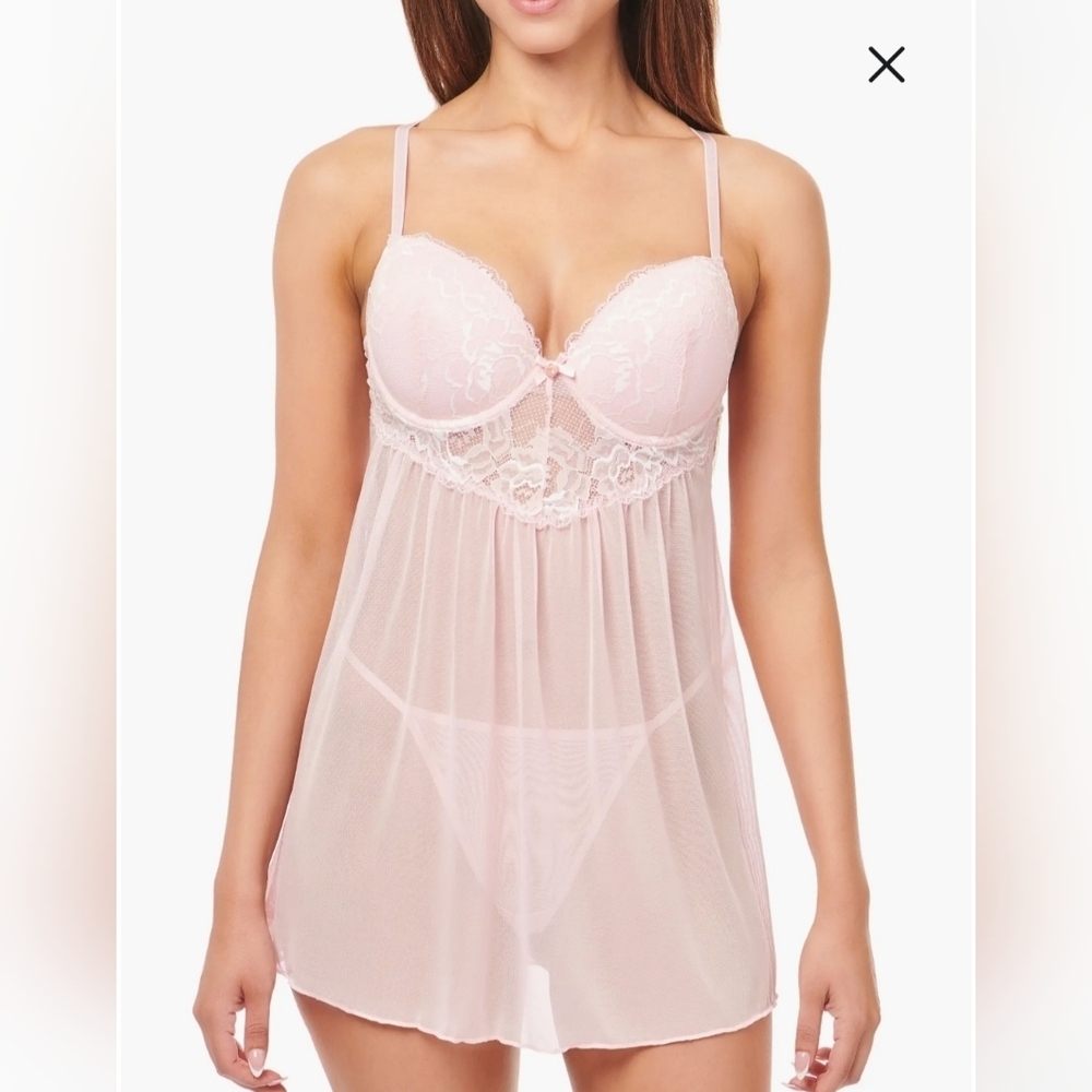Chic Light Pink Lace Chemise Rachel Xl. - Picture 1 of 8